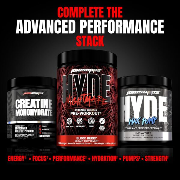 PROSUPPS Mr. Hyde Nightmare Pre Workout Powder with Caffeine & Beta Alanine - Preworkout for Intense Energy, Mental Focus & Performance - Gym & Fitness Supplements (Orange Creamsicle, 30 Servings)
