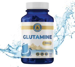 L-Glutamine Capsules – 1500mg High-Potency Amino Acid for Muscle Recovery, Gut Health & Immune Support | Vegan, Non-GMO | 120 Capsules