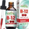Why Not Natural Organic Vitamin B12 Liquid - Sublingual Extra Strength 60 x 5000 mcg Methylcobalamin Drops, Vegan, Maximize Absorption and Energy