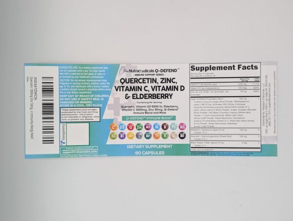 Clean Nutraceuticals Quercetin Zinc Vitamin C Vitamin D Bromelain Elderberry - Lung Immune Support Supplement Adults with Artemisinin, Sea Moss, Echinacea, Allergy Relief