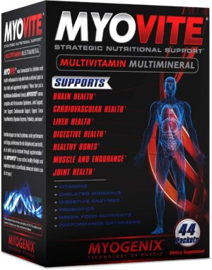Myogenix Myovite Multivitamins for Athletes - High Performance Vitamins For Men and Women Athletes, Easy-to-Swallow Daily Vitamins (44 Packets/Box)