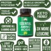 All 9 Essential Amino Acids Supplement. Capsules With 3x More Leucine For Muscle Recovery, Growth. EAA Supplement Better Than BCAA / BCAAS Branched Chain Aminos Acid. USA Tested EAAs Men + Women