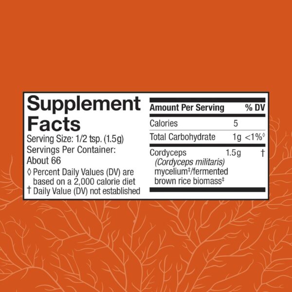Host Defense Cordyceps Powder - Immune & Energy Support Supplement - Kidney Health Supplement with Cordyceps Mushrooms - Fitness Support Supplement to Aid Oxygen Uptake - 3.5 oz (66 Servings)