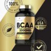 Carlyle BCAA Capsules | 2000mg | 400 Powder Pills | Amino Acids Supplement Blend | for Women and Men | with L-Isoleucine, L-Leucine, L-Valine | Non-GMO and Gluten Free