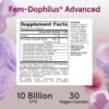 Jarrow Formulas Fem Dophilus Probiotics for Women - 10 Billion CFU, Female Vaginal Probiotics, Vaginal, Urinary Tract and Digestive Support, 30 Capsules