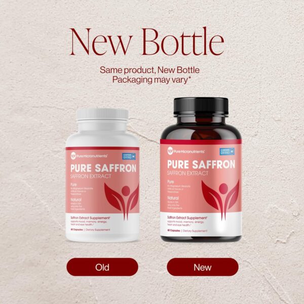Saffron Supplements - 100% Pure Saffron Extract Capsules - Boost Energy & Mood, Support Eye & Heart Health