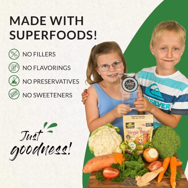 Vegetable Powder for Kids Veggie Boost Probiotics fibers Super Greens Pea Protein Nutritious Supplement Savoury Flavored 8.82oz(250g)