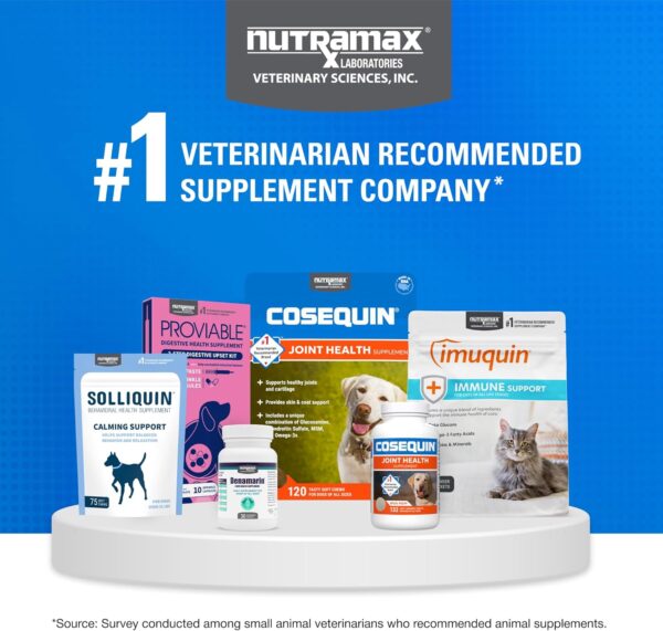 Nutramax Cosequin Joint Health Supplement for Cats - With Glucosamine, Chondroitin, and Omega-3, 60 Soft Chews