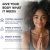 Cortisol Supplement for Women - Holy Basil | Ashwagandha | Rhodiola | L-Theanine - Plant-Based Hormone Balance - Mood, Focus & Sleep Support - Made in USA - Vegan, Non-GMO - 60 Capsules for 2 Months