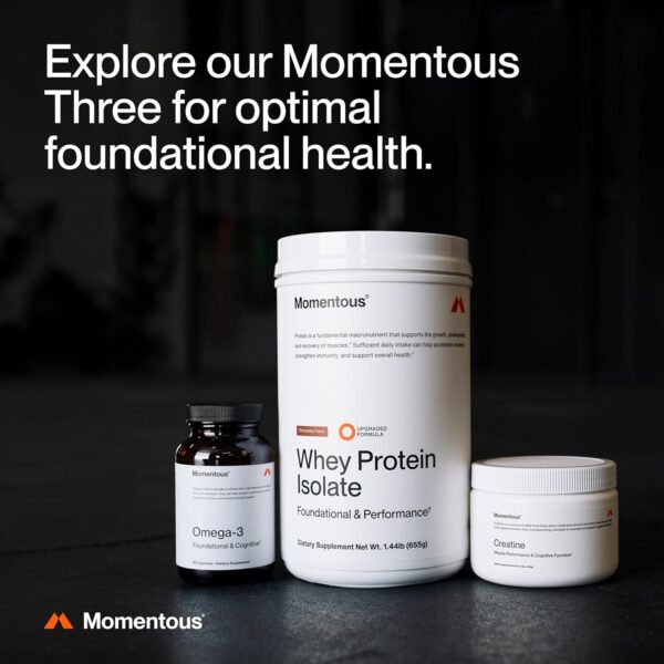 Momentous Creatine Monohydrate Powder - Creapure Creatine Powder Supports Strength, Lean Muscle, & Recovery for Men & Women - 5g Per Serving, 90 Servings