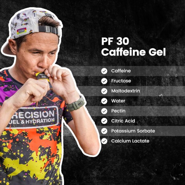 Precision Fuel 30 Caffeine Energy Gel - Mild Flavour Running Gels for Endurance Athletes, 30g Carbohydrate, Easy-to-Digest, Perfect for Running & Long-Duration Sports (Pack of 30)