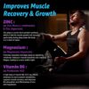 Zinc and Magnesium Supplement (Made in USA), Zinc Magnesium Aspartate Post Workout Gummies for Men Women, w/Vitamin B6, B12, D3, Turmeric for Nighttime Muscle Recovery, Boost Immunity & Sleep, 120 Cts