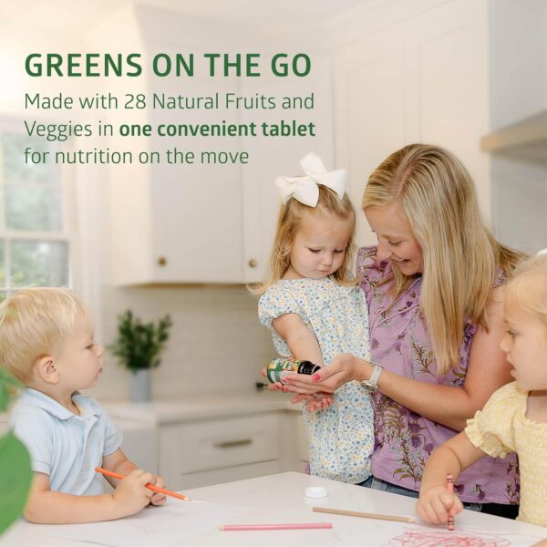 USDA Organic Superfood Greens [28 Powerful Ingredients] Natural Super Greens Capsules, Fruit and Veggie Supplement with Alfalfa, Beet Root and Ginger to Support Energy and Immunity, 60 Tablets