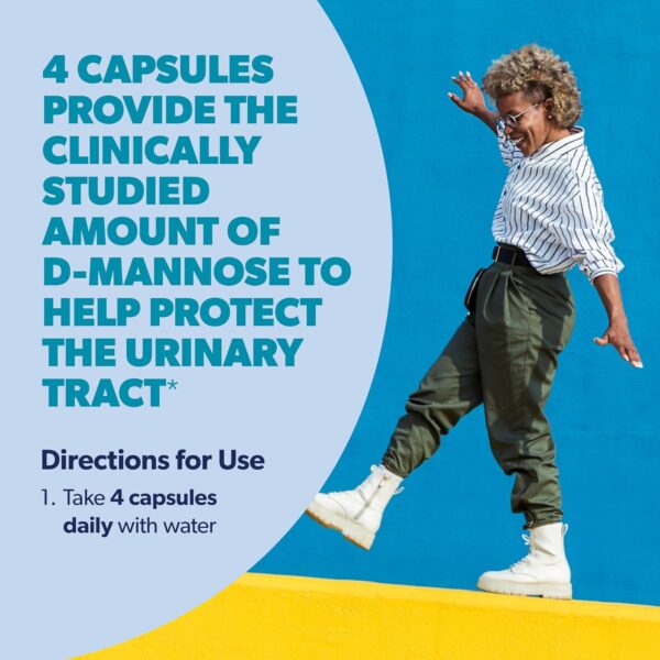 AZO D Mannose Urinary Tract Health, Cleanse, Flush & Protect The Urinary Tract, No.1 Pharmacist Recommended Brand, Clinical Strength, Non-GMO, 120 Count