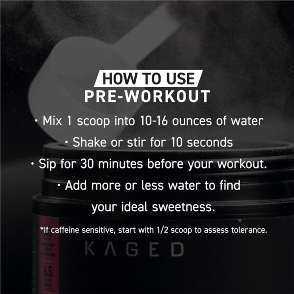 Kaged Original Pre Workout Powder Pink Lemonade Pre-Kaged Formulated with Creatine, Beta Alanine, Pure Caffeine 20 Servings