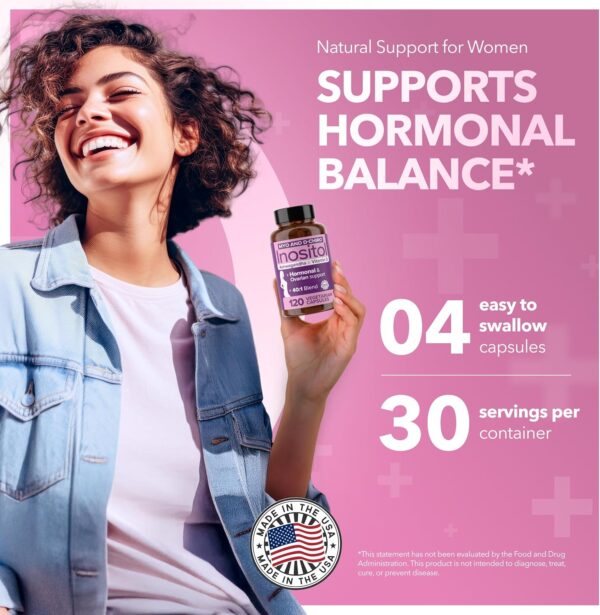 Intimate Rose Myo-Inositol & D-Chiro Inositol Supplement for Women - Hormone Balance & Ovarian Support for Women - Ideal 40:1 Ratio, Vitamin D3 + Ashwagandha