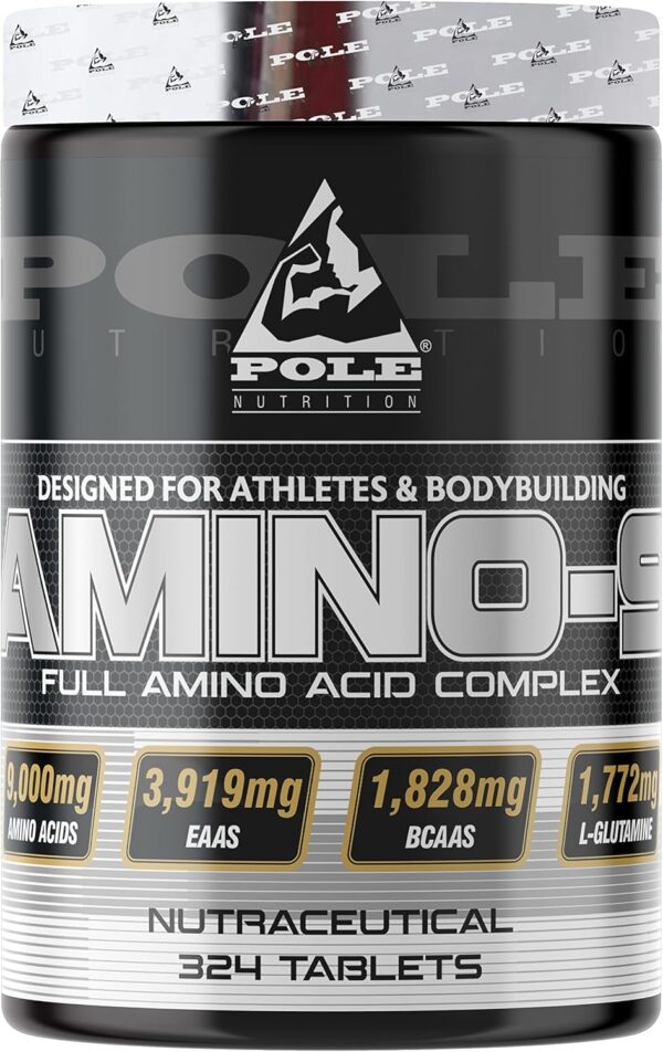 Amino 9 | Full Amino Acid Complex for Athletes & Bodybuilders | Nutraceutical Supplement for Enhanced Performance | 324 Tablets, 54 Servings