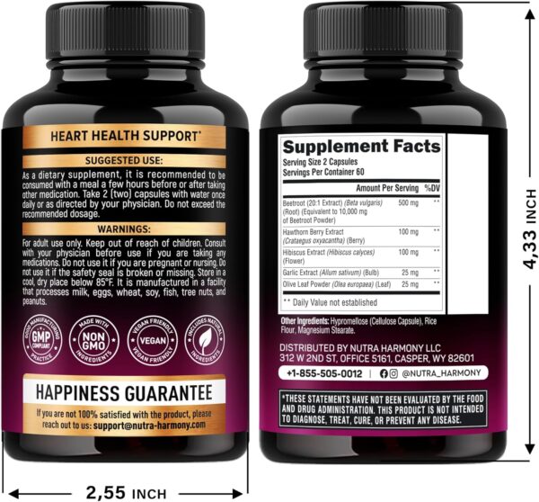 Beet Root Capsules - Healthy Blood Pressure Support Supplement