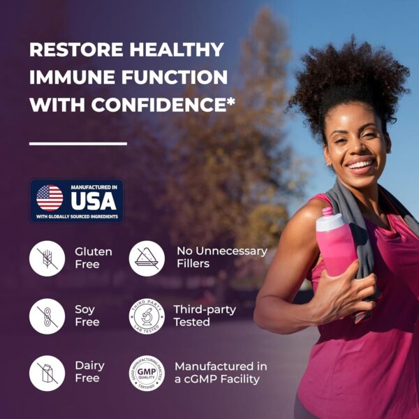 Sandhu's Elderberry Vitamin C & Zinc with Quercetin Capsules for Men & Women | Supports Immune Health | 120 Count (Pack of 1)