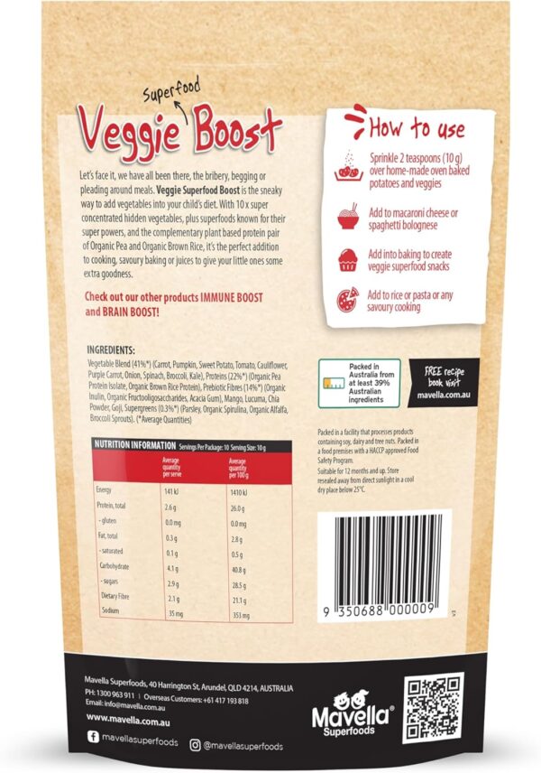 Vegetable Powder for Kids Veggie Boost Probiotics fibers Super Greens Pea Protein Nutritious Supplement Savoury Flavored 8.82oz(250g)