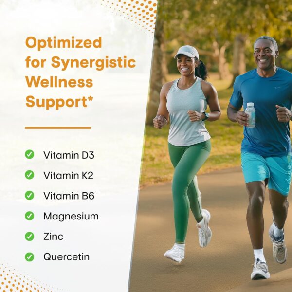 Sandhu's Vitamin D3 K2 Magnesium with Quercetin 5000 IU Capsules for Men & Women | Supports Bone, Muscle & Immune Health | 120 Count (Pack of 1)