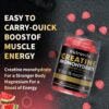 Creatine Monohydrate Gummies for Men & Women, Creatine Monohydrate for Muscle Strength, Muscle Builder, Energy Boost, Pre-Workout Supplement(120 Count)-Watermelon Flavor