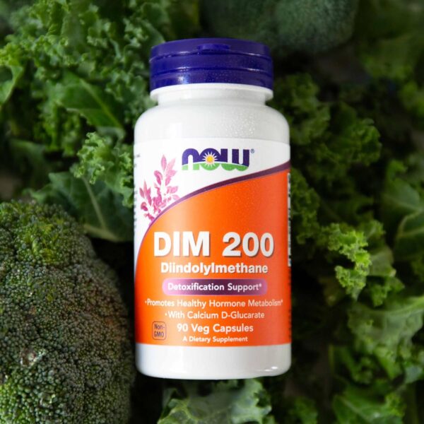 NOW Foods Supplements, DIM 200 (Diindolylmethane) with Calcium D-Glucarate, 90 Veg Capsules