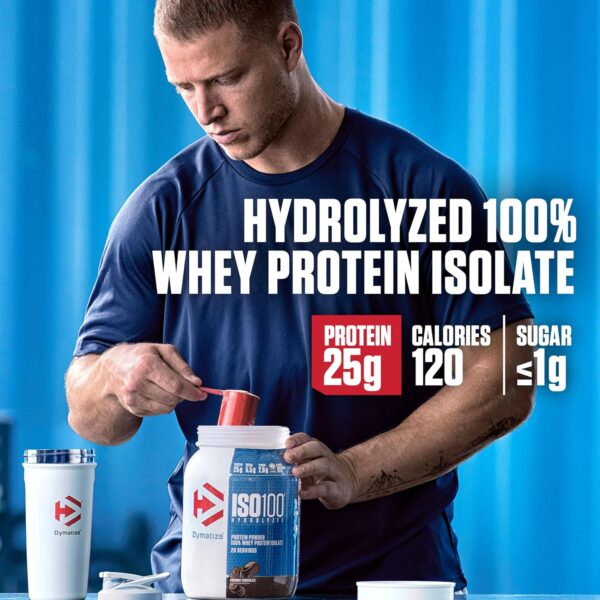 Dymatize x Fruity Pebbles ISO100 Whey Protein Powder Isolate, 25g of Protein, 20 Servings, 5.5g BCAAs, 120 Cal., Gluten Free, 1g Fat, 1g Sugar, 2g Carb